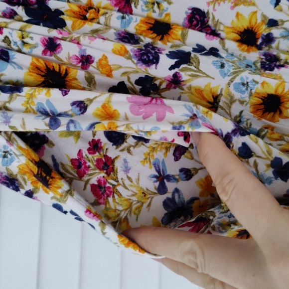 Colorful Floral Midi Skirt - Picture 7 of 10